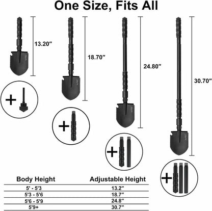 Multifunction Foldable Camping Shovel