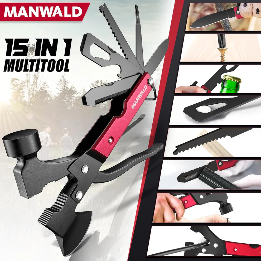 15-in-1 Portable Multitool Axe Hammer